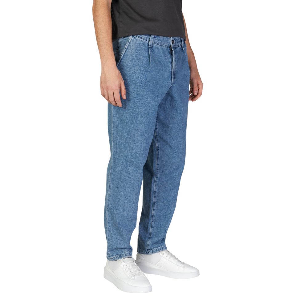 Jack Jones Blue Cotton Relaxed Fit Jeans - ClickThatClicks 