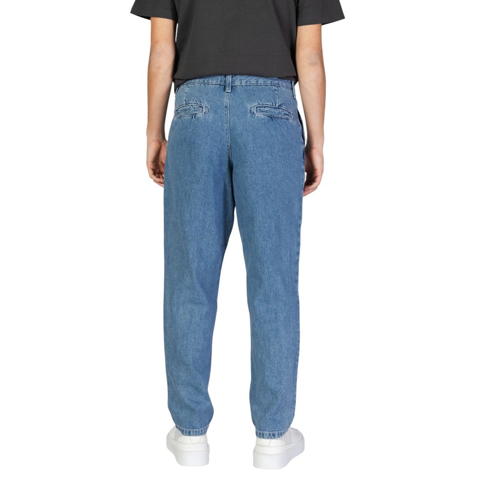 Jack Jones Blue Cotton Relaxed Fit Jeans - ClickThatClicks 