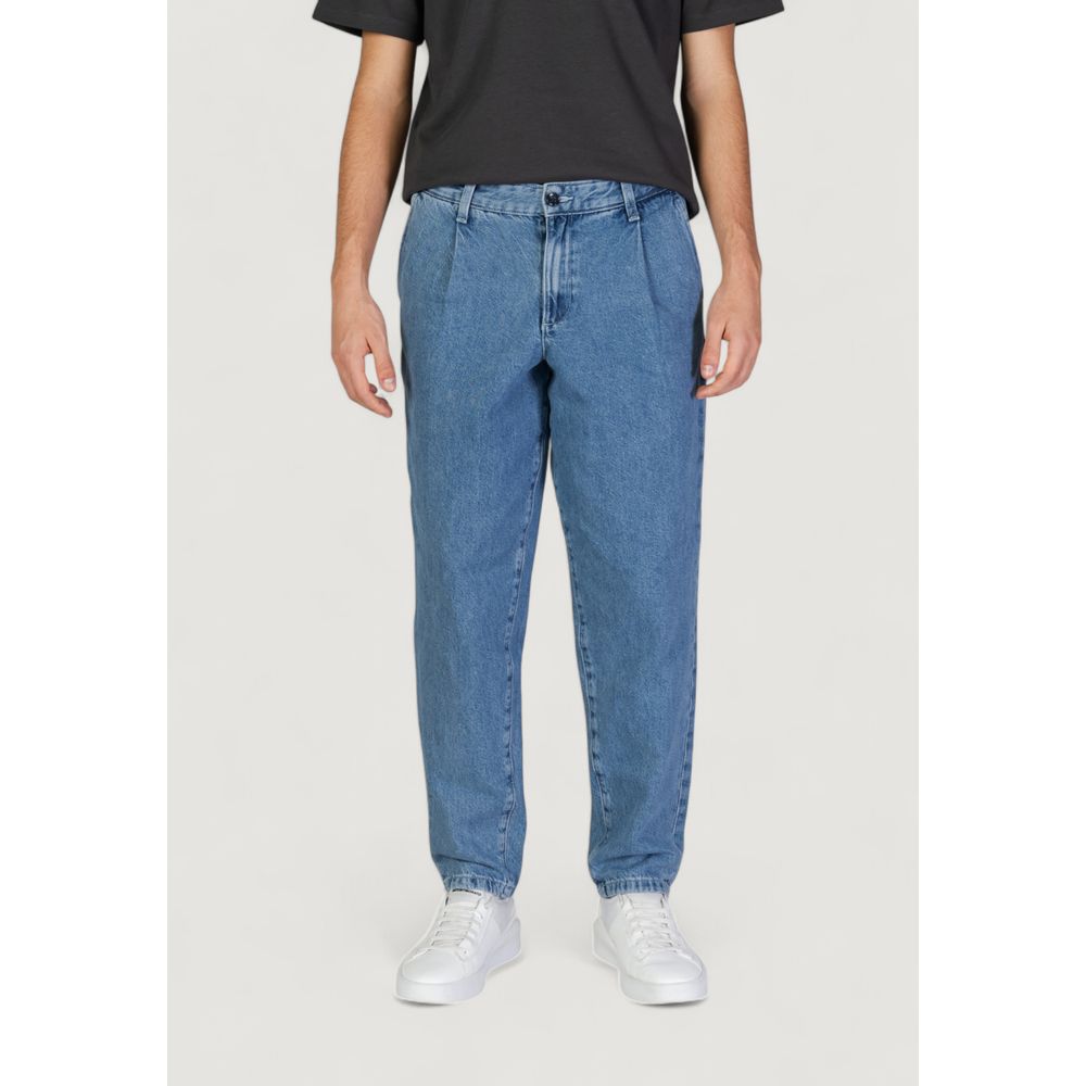 Jack Jones Blue Cotton Relaxed Fit Jeans - ClickThatClicks 