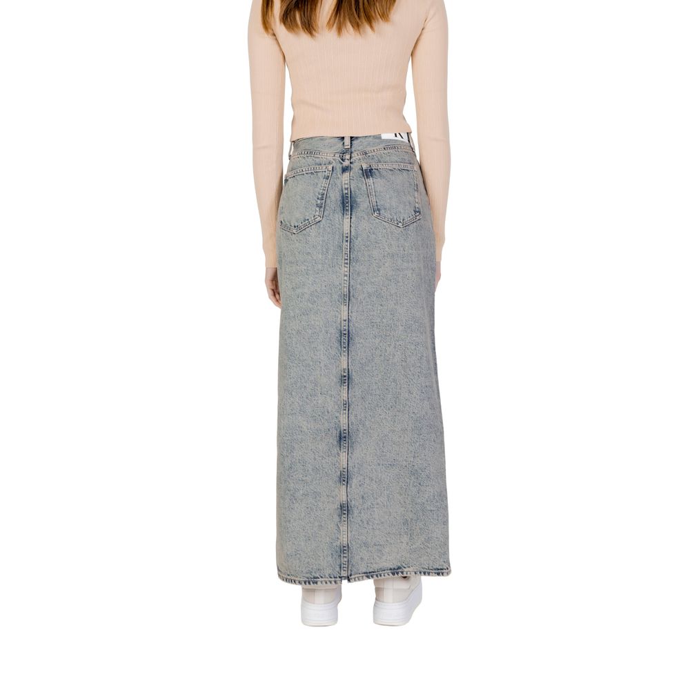 Calvin Klein Jeans Blue Cotton Long Skirt - ClickThatClicks 