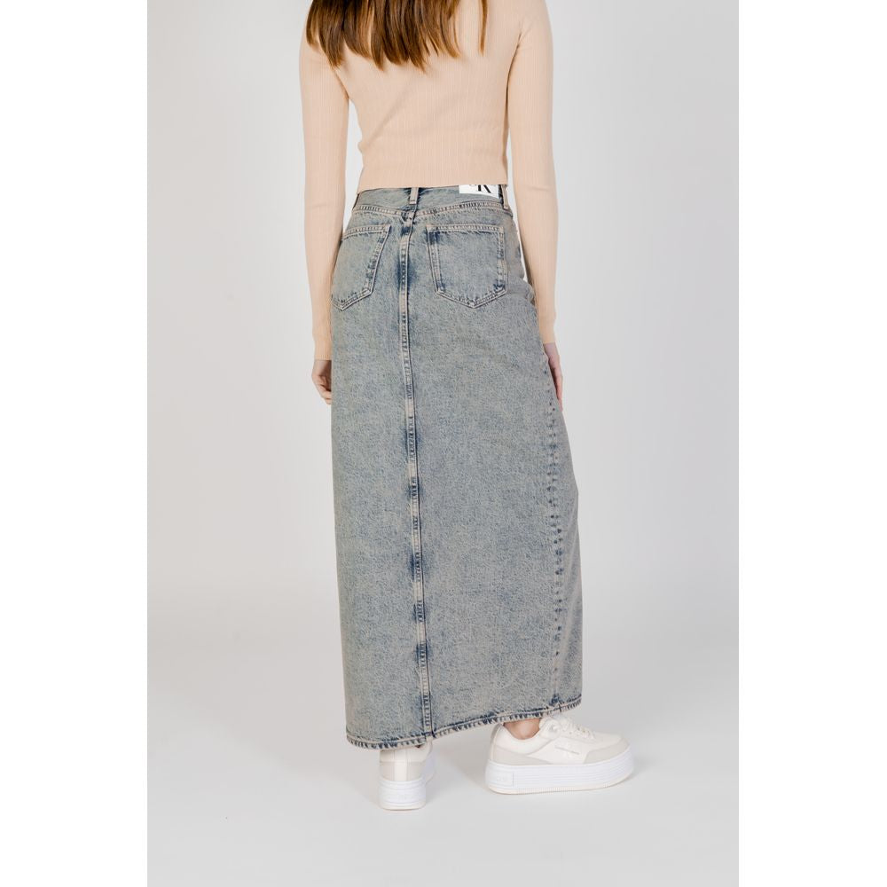 Calvin Klein Jeans Blue Cotton Long Skirt - ClickThatClicks 