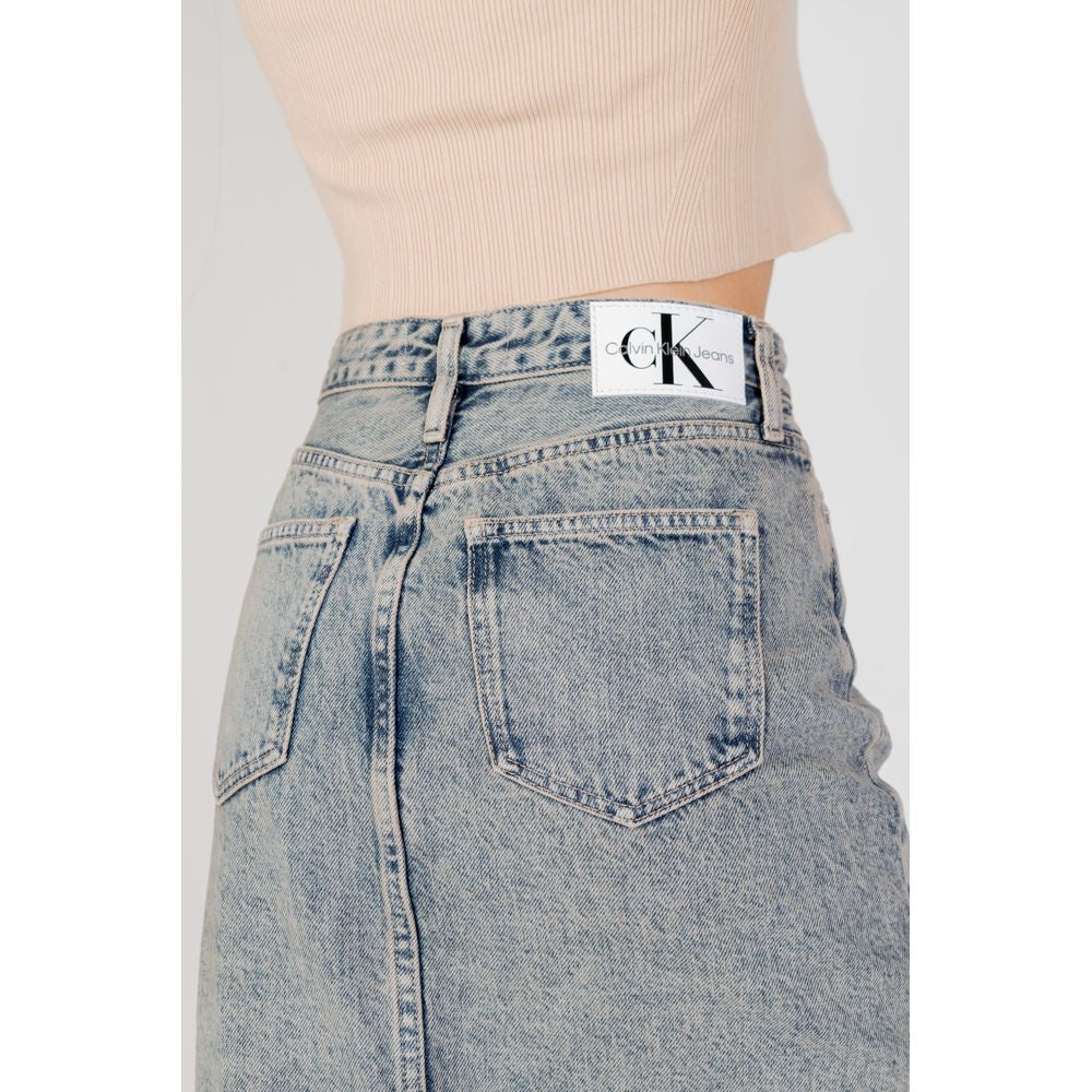 Calvin Klein Jeans Blue Cotton Long Skirt - ClickThatClicks 