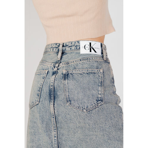 Calvin Klein Jeans Blue Cotton Long Skirt - ClickThatClicks 