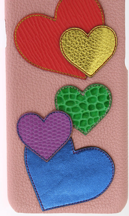 Dolce & Gabbana Pink Leather Heart Phone Cover - ClickThatClicks 