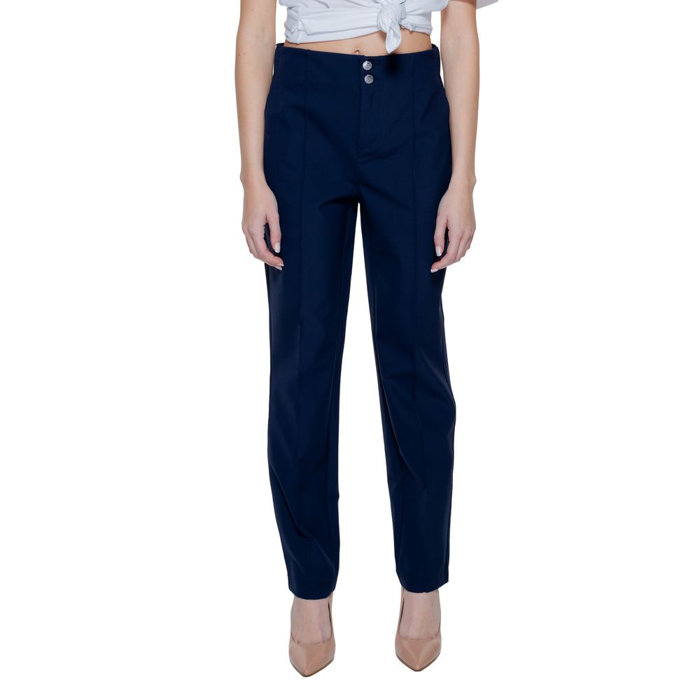 Street One Blue Polyamide Casual Pants - ClickThatClicks 