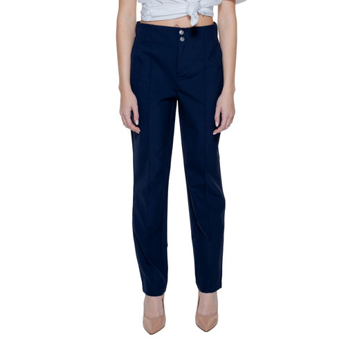 Street One Blue Polyamide Casual Pants - ClickThatClicks 