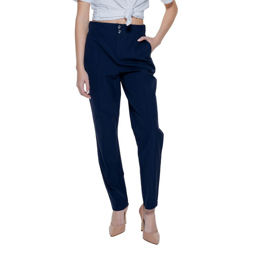Street One Blue Polyamide Casual Pants - ClickThatClicks 
