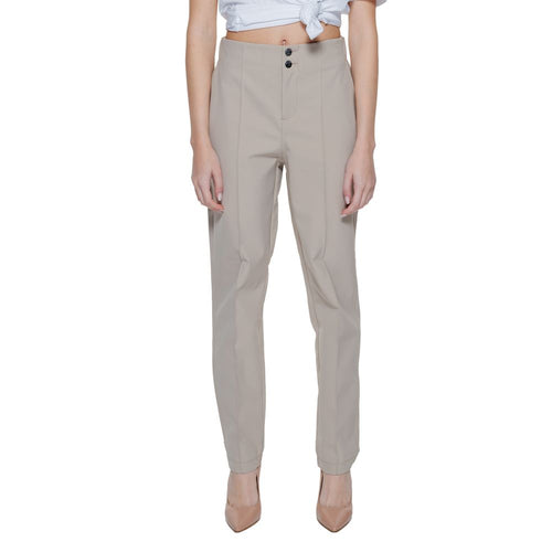 Street One Beige Polyamide Cropped Pants - ClickThatClicks 