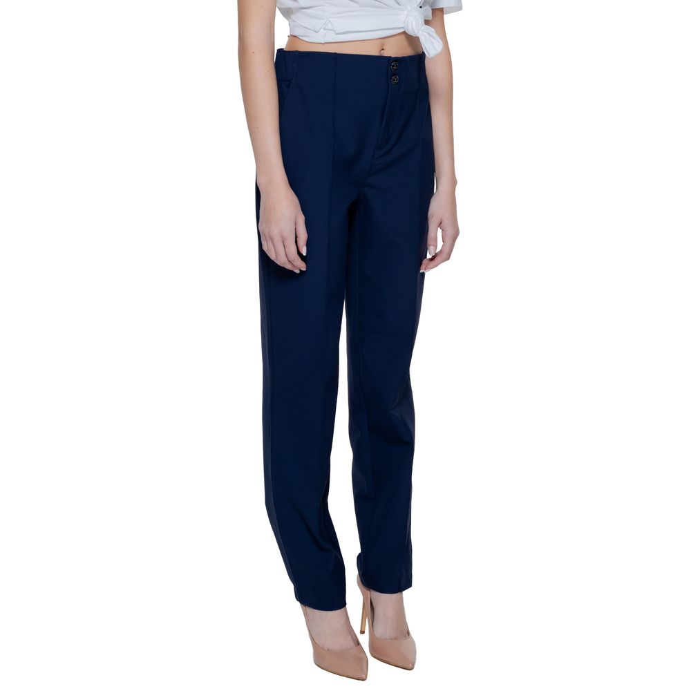 Street One Blue Polyamide Casual Pants - ClickThatClicks 