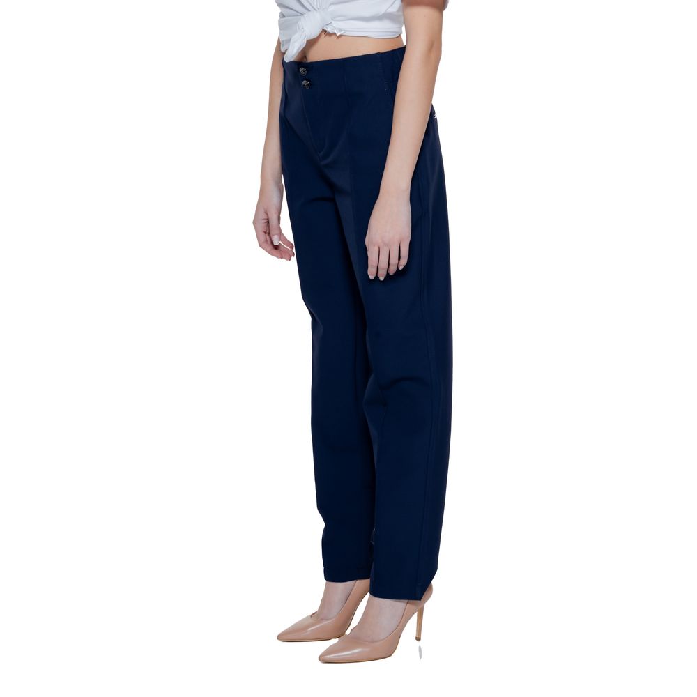 Street One Blue Polyamide Casual Pants - ClickThatClicks 