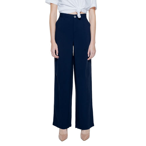 Street One Blue Viscose Casual Pants - ClickThatClicks 