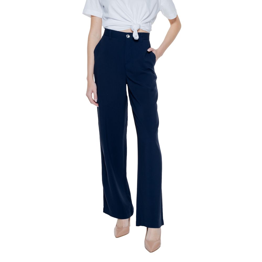 Street One Blue Viscose Casual Pants - ClickThatClicks 