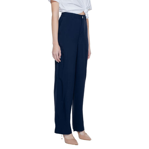 Street One Blue Viscose Casual Pants - ClickThatClicks 