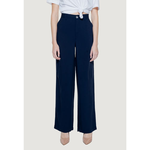 Street One Blue Viscose Casual Pants - ClickThatClicks 