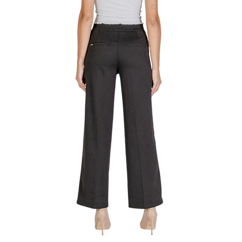 Street One Black Polyester Casual Pants - ClickThatClicks 