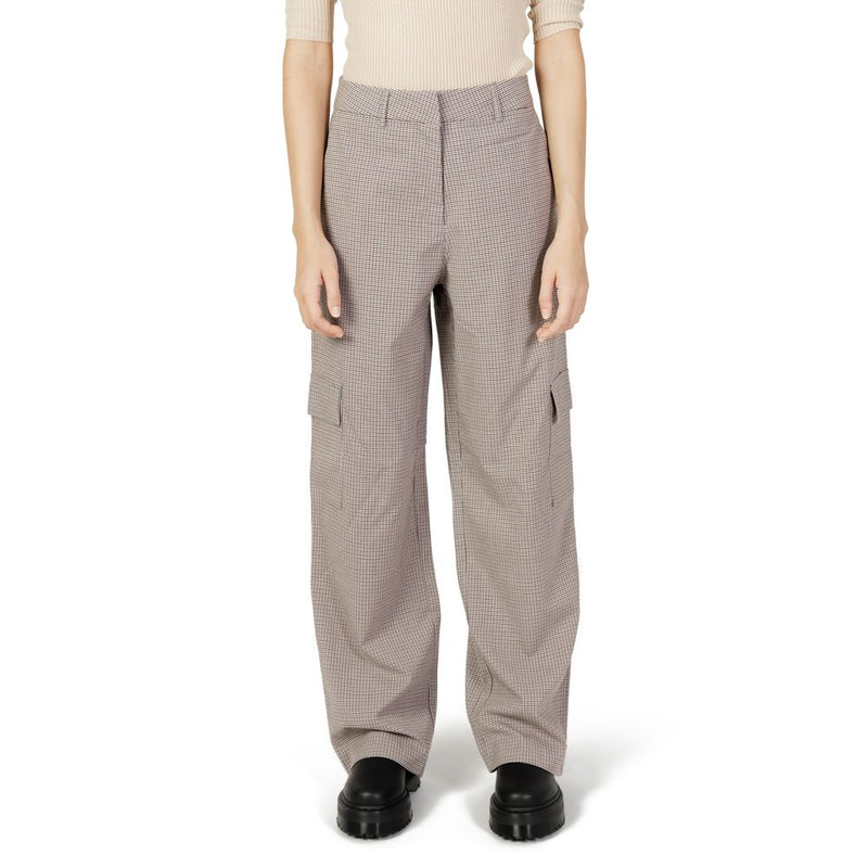 Only Beige Polyester Cargo Pants