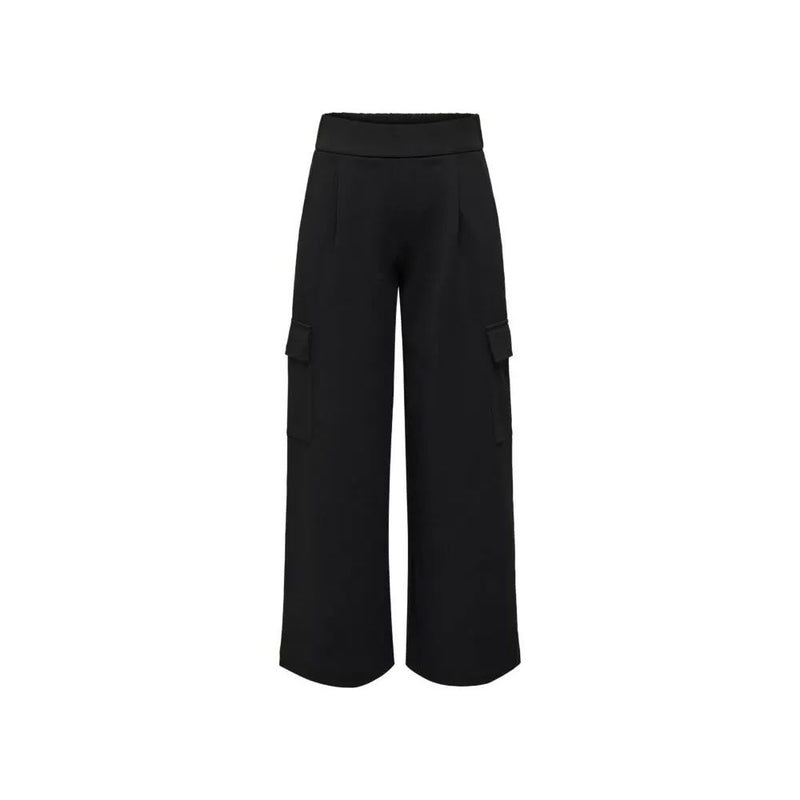 Jacqueline De Yong Black Polyester Casual Pants