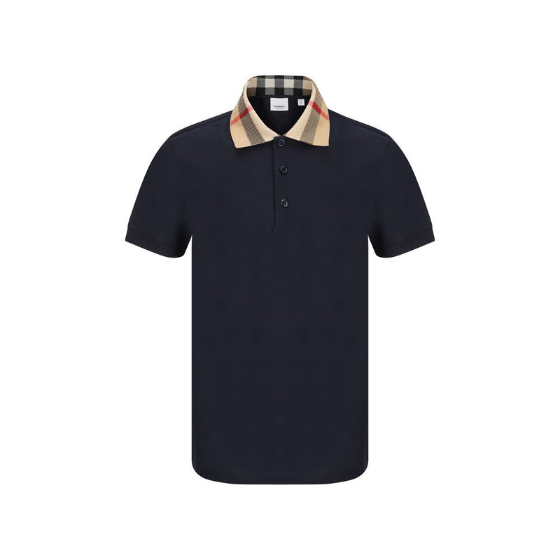 Burberry Blue Cotton Polo Shirt