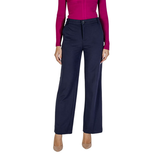 Street One Blue Viscose Casual Pants - ClickThatClicks 