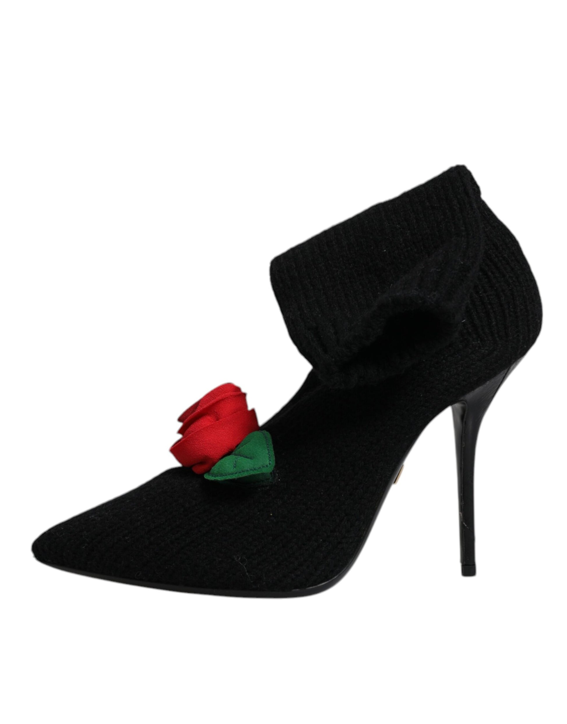 Dolce & Gabbana Black Stiletto Heels Mid Calf Boots Shoes - ClickThatClicks 