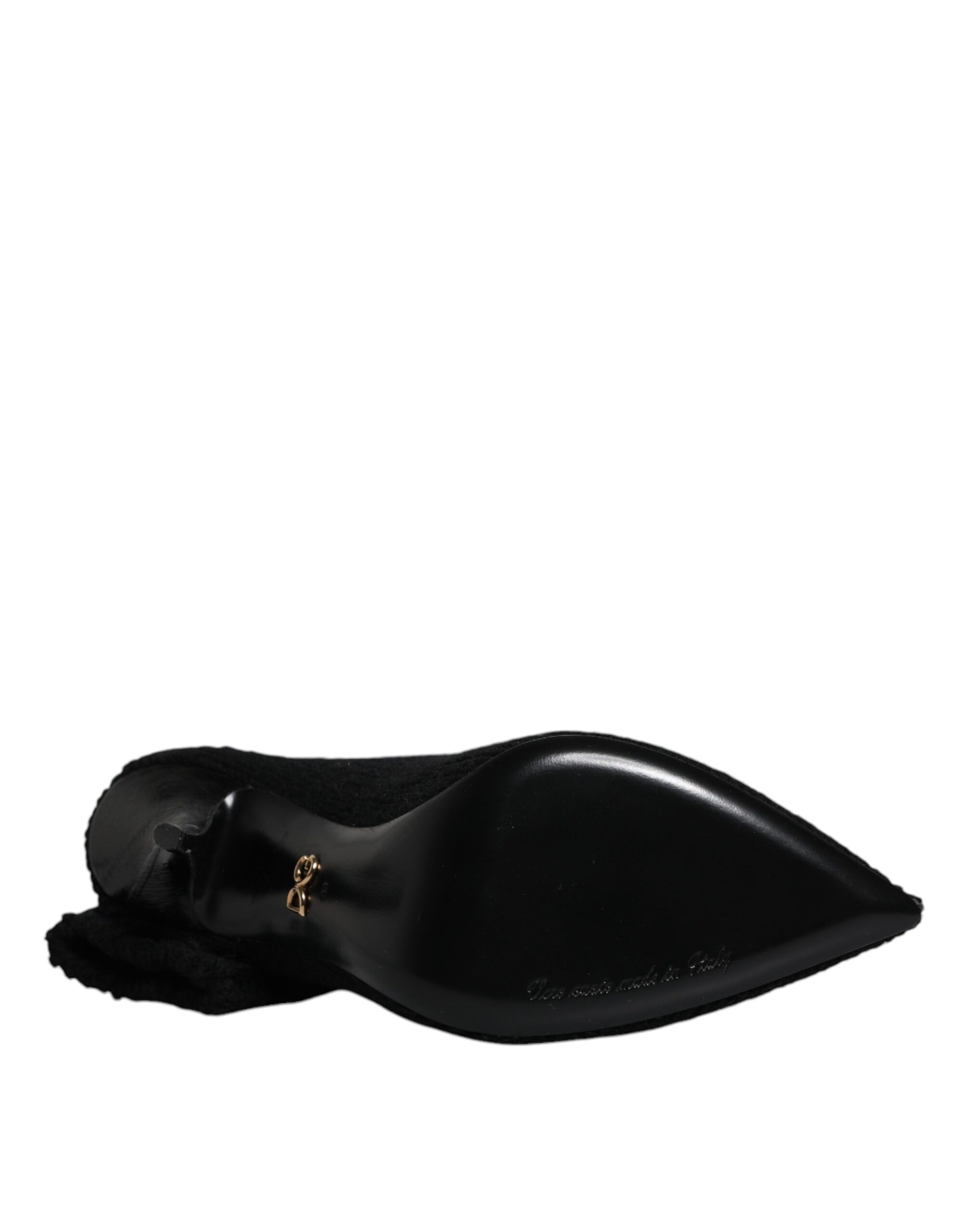 Dolce & Gabbana Black Stiletto Heels Mid Calf Boots Shoes - ClickThatClicks 