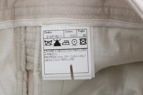 Ermanno Scervino Beige Slim Jeans Corduroy Skinny Pants - ClickThatClicks 