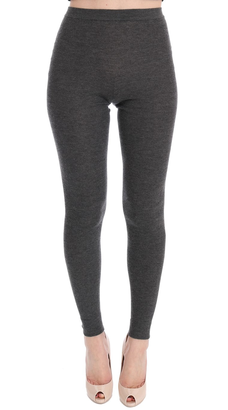 Dolce & Gabbana Gray Cashmere Stretch Tights - ClickThatClicks 