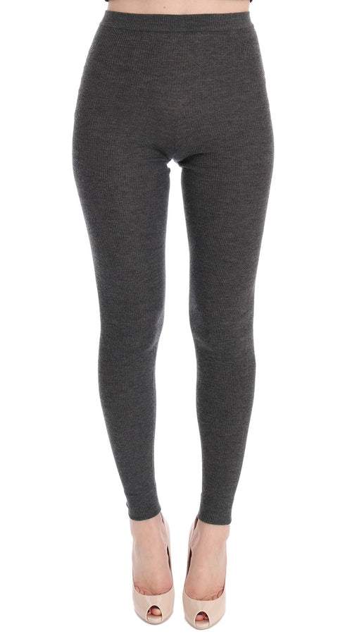 Dolce & Gabbana Gray Cashmere Stretch Tights - ClickThatClicks 