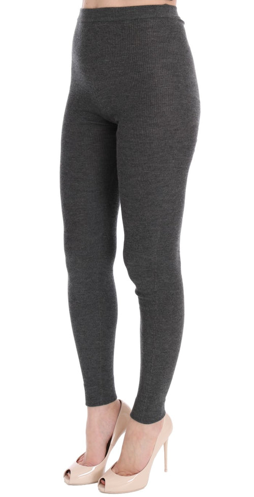 Dolce & Gabbana Gray Cashmere Stretch Tights - ClickThatClicks 