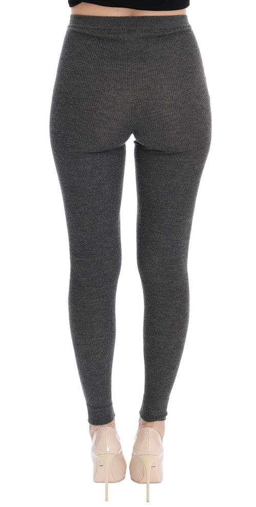 Dolce & Gabbana Gray Cashmere Stretch Tights - ClickThatClicks 