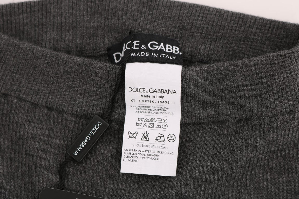 Dolce & Gabbana Gray Cashmere Stretch Tights - ClickThatClicks 