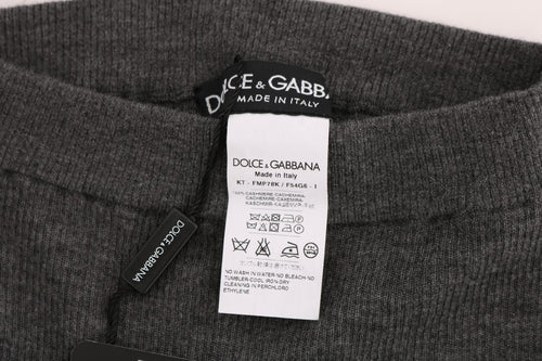 Dolce & Gabbana Gray Cashmere Stretch Tights - ClickThatClicks 