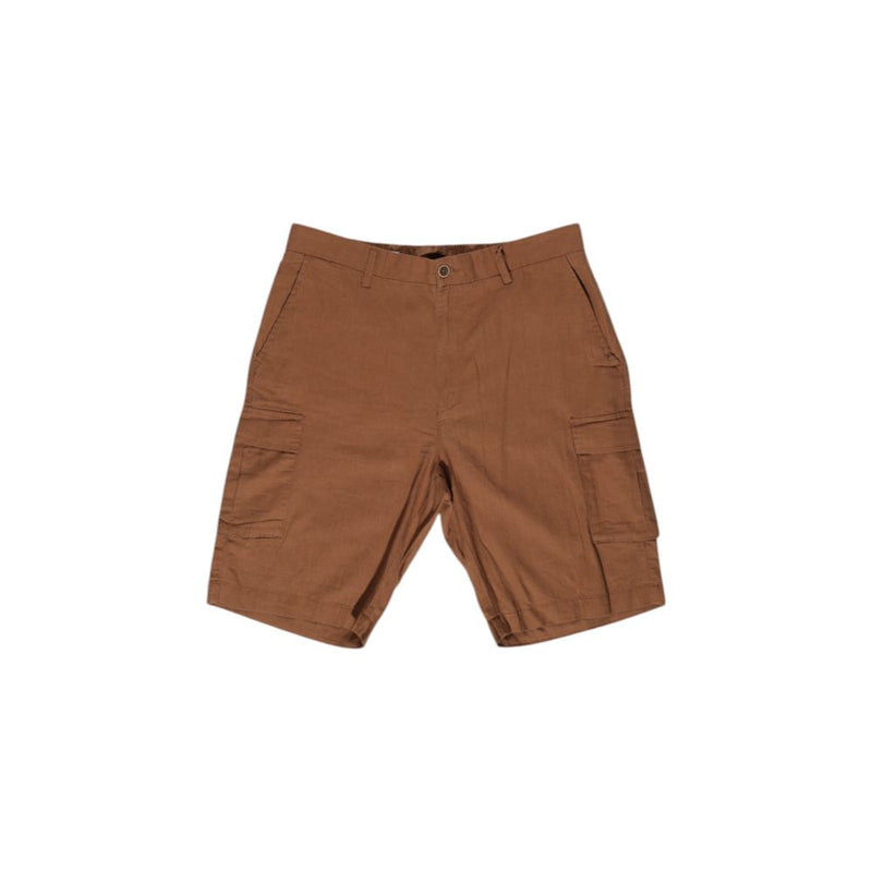 Hamaki-Ho Brown Linen Bermuda Shorts