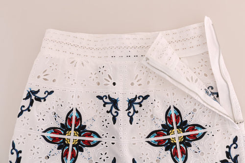 Dolce & Gabbana Mulicolor Majolica Cutout Capri Pants - ClickThatClicks 