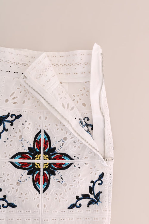 Dolce & Gabbana Mulicolor Majolica Cutout Capri Pants - ClickThatClicks 