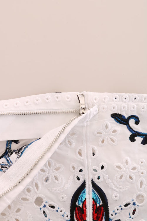 Dolce & Gabbana Mulicolor Majolica Cutout Capri Pants - ClickThatClicks 