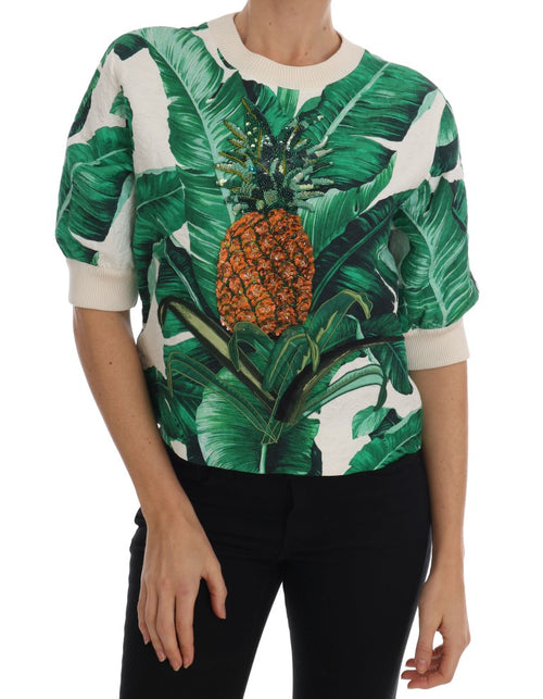Dolce & Gabbana Pineapple Banana Sequins Crewneck Sweater - ClickThatClicks 