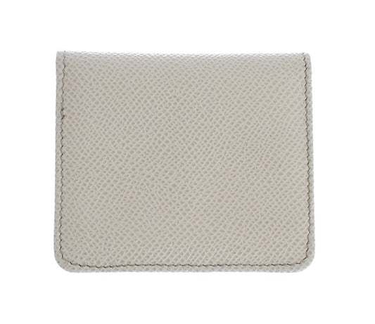 Dolce & Gabbana White Dauphine Leather Case Wallet - ClickThatClicks 