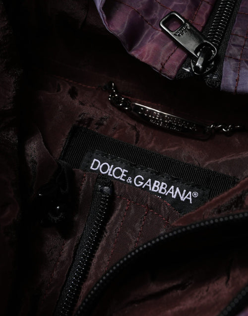 Dolce & Gabbana Purple Camouflage Hooded Men Blouson Jacket - ClickThatClicks 