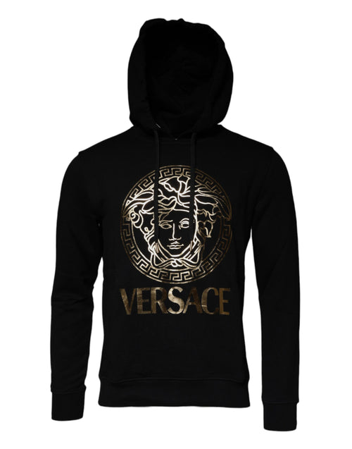 Versace Black Medusa Cotton Hoodie Pullover Sweatshirt Sweater - ClickThatClicks 