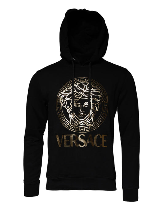 Versace Black Medusa Cotton Hoodie Pullover Sweatshirt Sweater - ClickThatClicks 