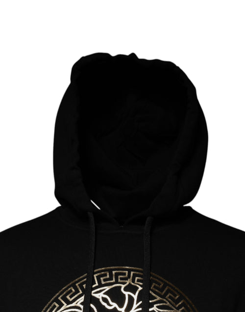 Versace Black Medusa Cotton Hoodie Pullover Sweatshirt Sweater - ClickThatClicks 