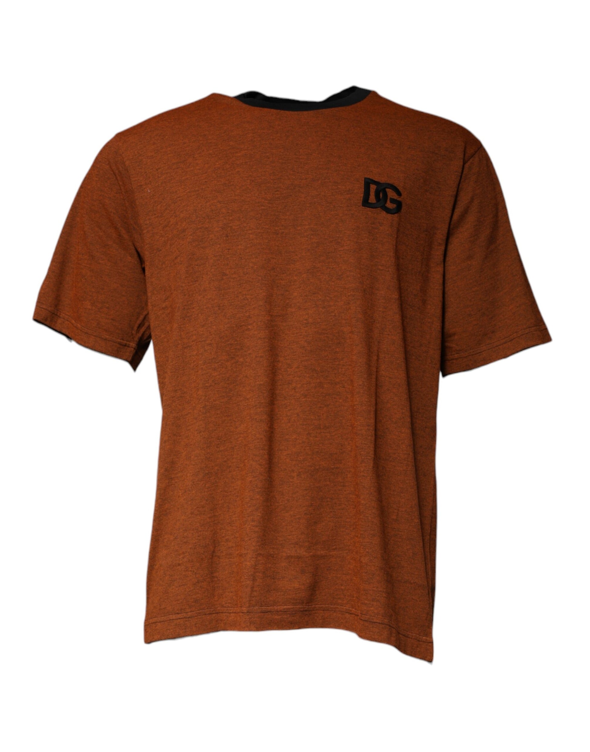 Dolce & Gabbana Brown DG Logo Cotton Crew Neck T-shirt - ClickThatClicks 