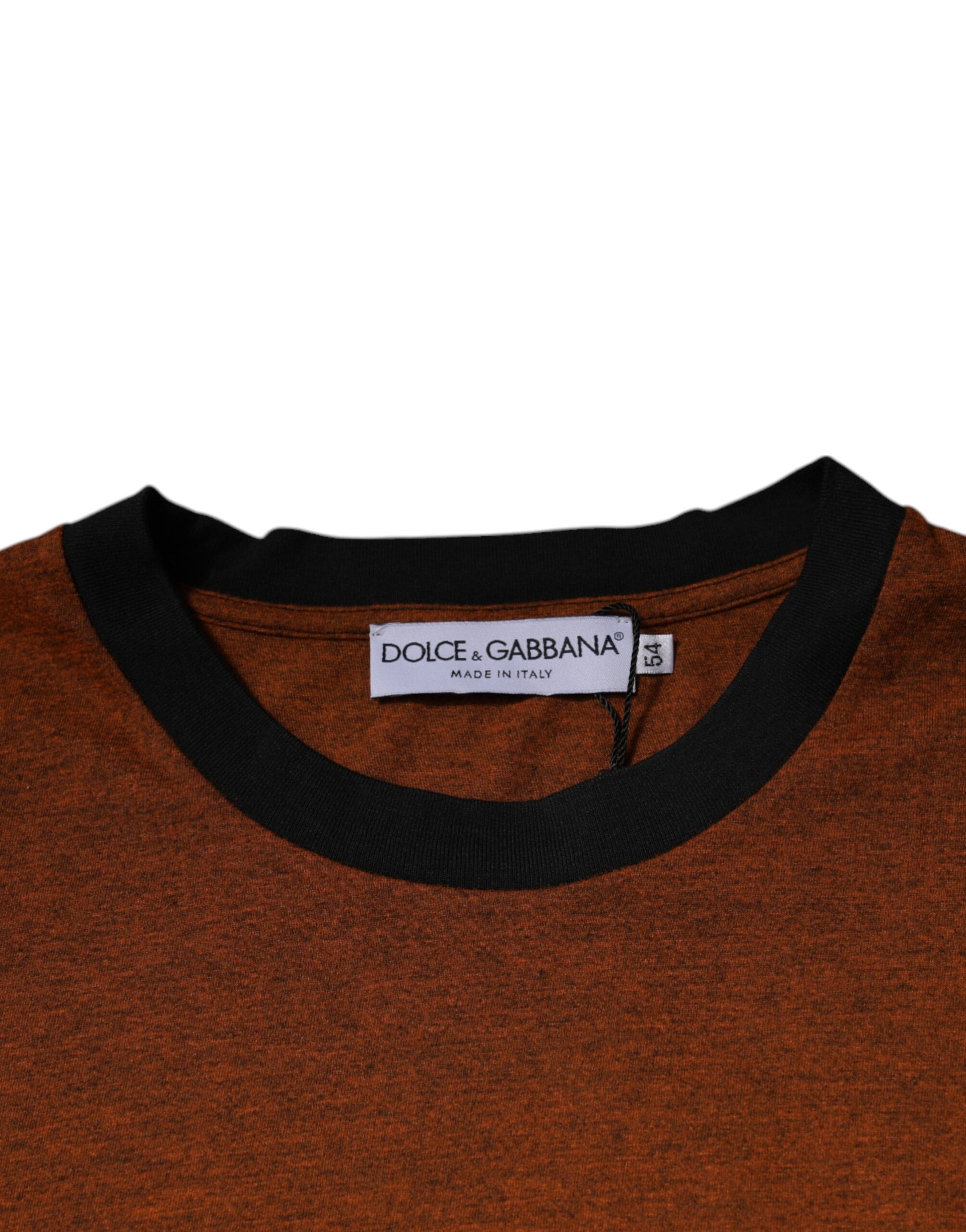 Dolce & Gabbana Brown DG Logo Cotton Crew Neck T-shirt - ClickThatClicks 