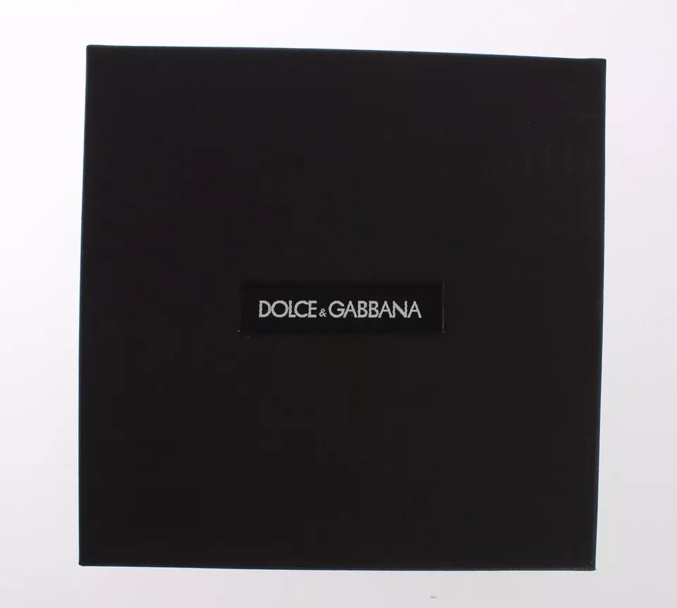 Dolce & Gabbana Red Yellow Raffia Leather Clasp Finder Keyring Keychain - ClickThatClicks 