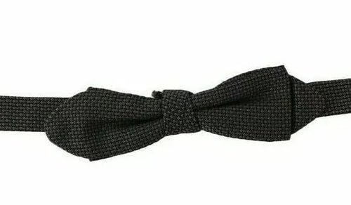 Dolce & Gabbana Gray Pattern Silk Adjustable Neck Bow Tie - ClickThatClicks 