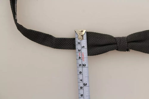 Dolce & Gabbana Gray Pattern Silk Adjustable Neck Bow Tie - ClickThatClicks 