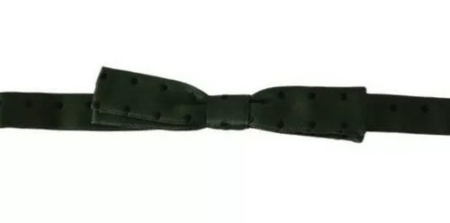 Dolce & Gabbana Green Silk Dotted Mens Necktie Bow Tie - ClickThatClicks 