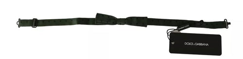 Dolce & Gabbana Green Silk Dotted Mens Necktie Bow Tie - ClickThatClicks 