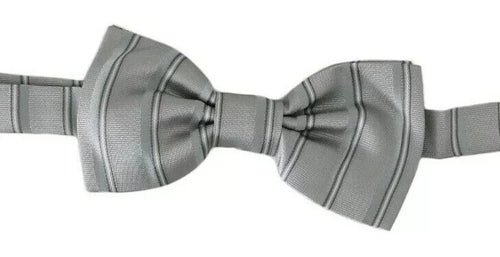 Dolce & Gabbana Light Gray Lining Adjustable Neck Butterfly Bow Tie - ClickThatClicks 